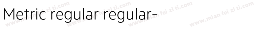 Metric regular regular字体转换